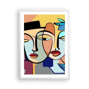 Poster in einem weißen Rahmen - Picassos randez vous - 50x70 cm