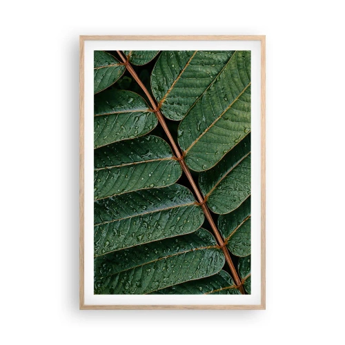 Poster in einem Rahmen aus heller Eiche - Im grünen Rhythmus - 61x91 cm