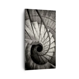 Bild auf Leinwand - Leinwandbild - Treppe hoch, Treppe runter - 45x80 cm