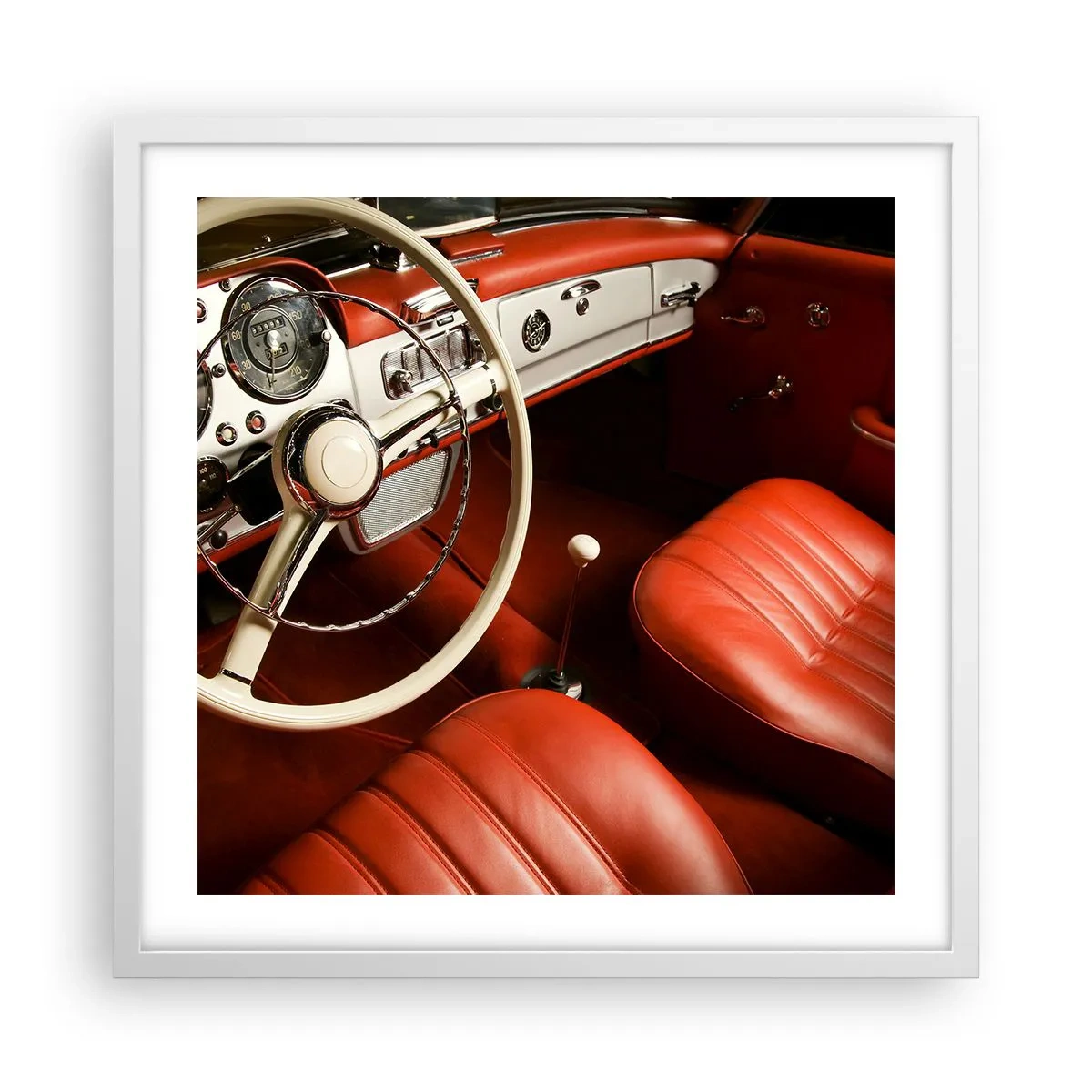 Poster in einem weißen Rahmen - Luxus im Vintagestil - 50x50 cm