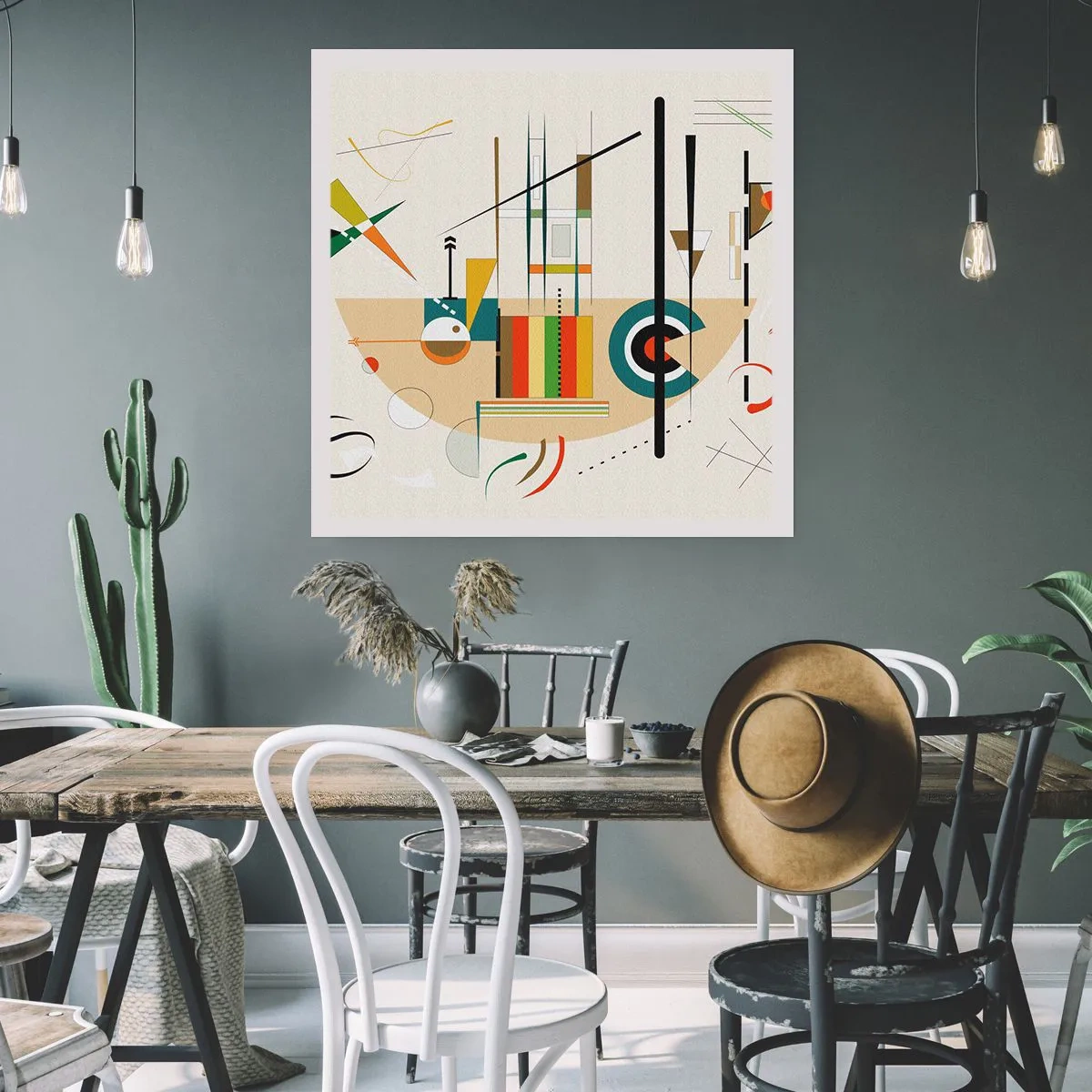 Poster - Und die Welt lacht - 50x50 cm