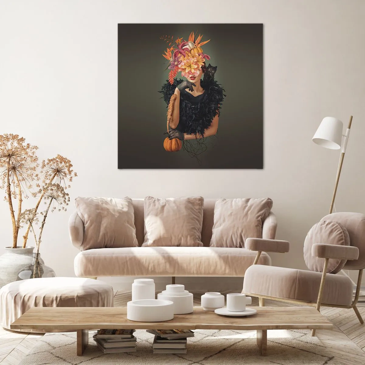 Bild auf Leinwand - Leinwandbild - Der Zauber einer Hexe - 70x70 cm