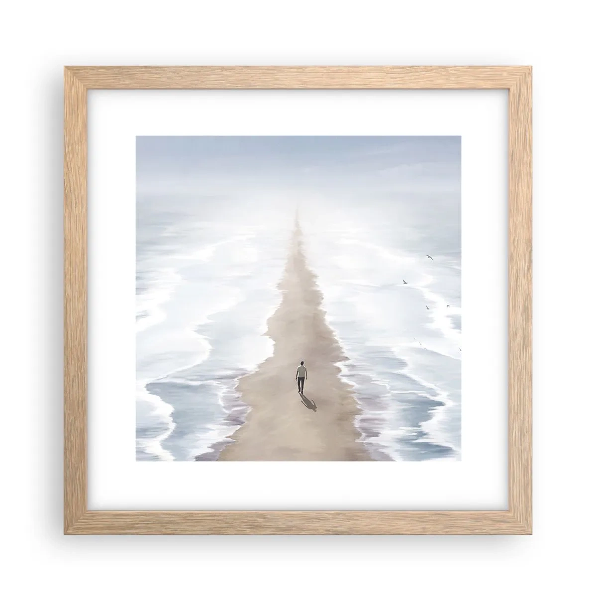 Poster in einem Rahmen aus heller Eiche - Glänzende Zukunft - 30x30 cm