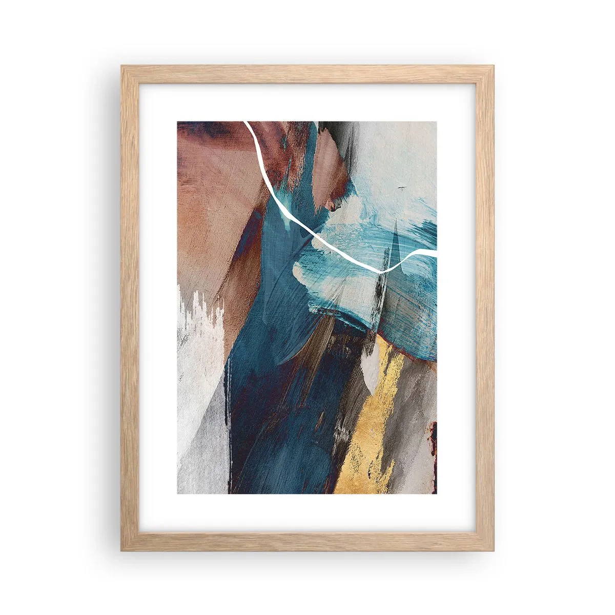 Poster in einem Rahmen aus heller Eiche - Großzügig und mit Energie - 30x40 cm