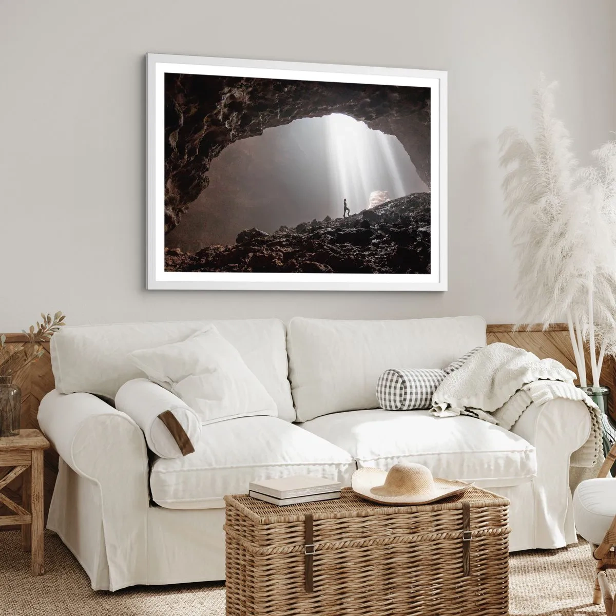 Poster in einem weißen Rahmen - Die leuchtende Grotte - 40x30 cm