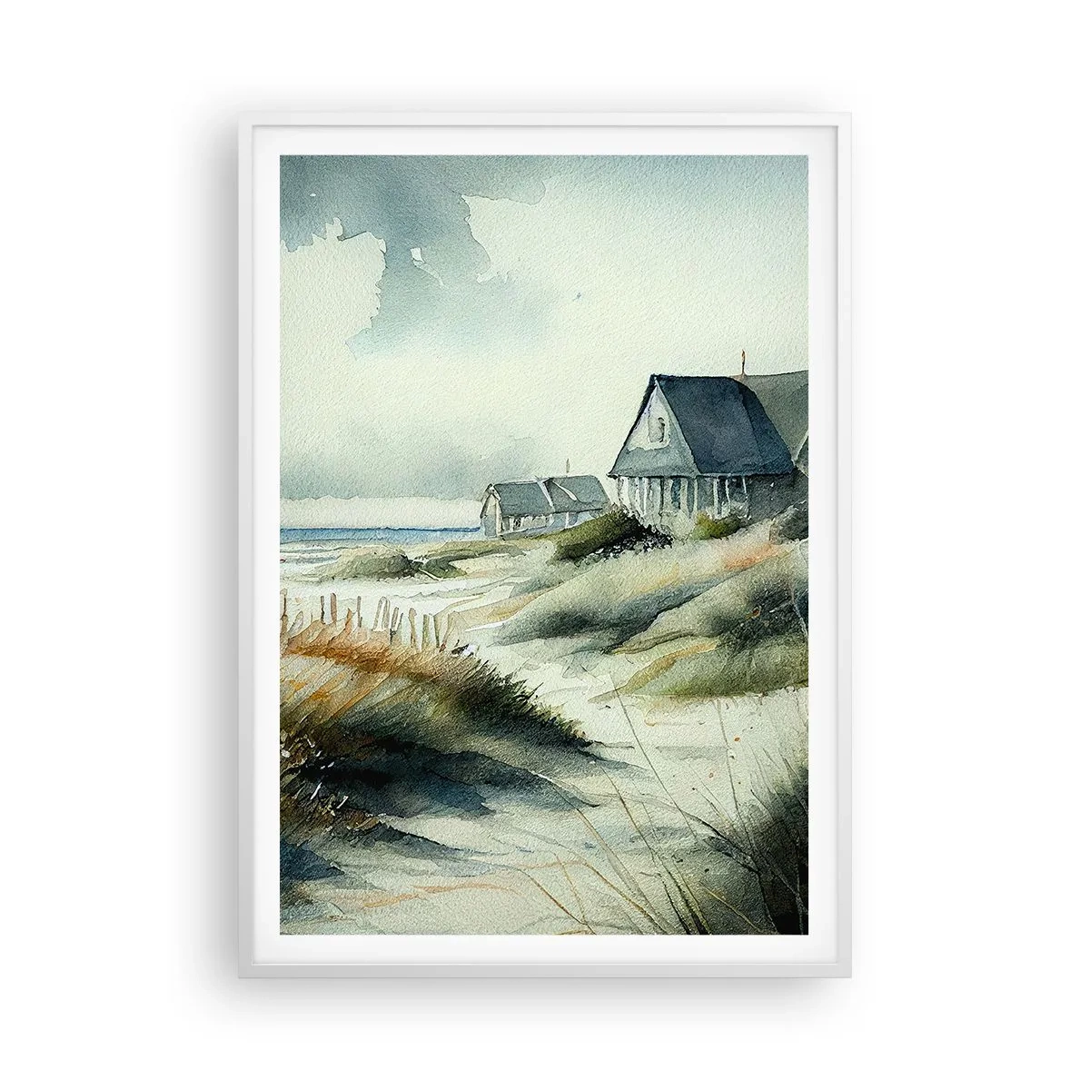 Poster in einem weißen Rahmen - Abseits vom Trubel - 70x100 cm