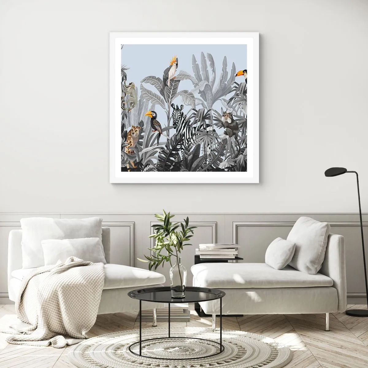 Poster in einem weißen Rahmen - Afrikanisches Märchen - 50x50 cm