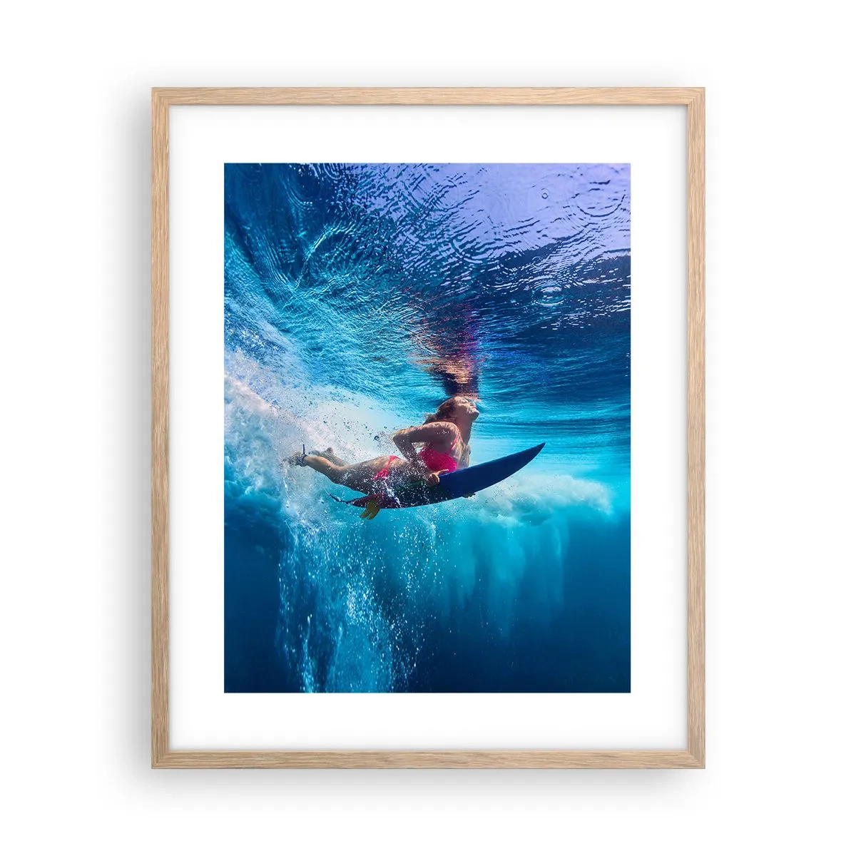 Poster in einem Rahmen aus heller Eiche - Tiefe der Freude - 40x50 cm