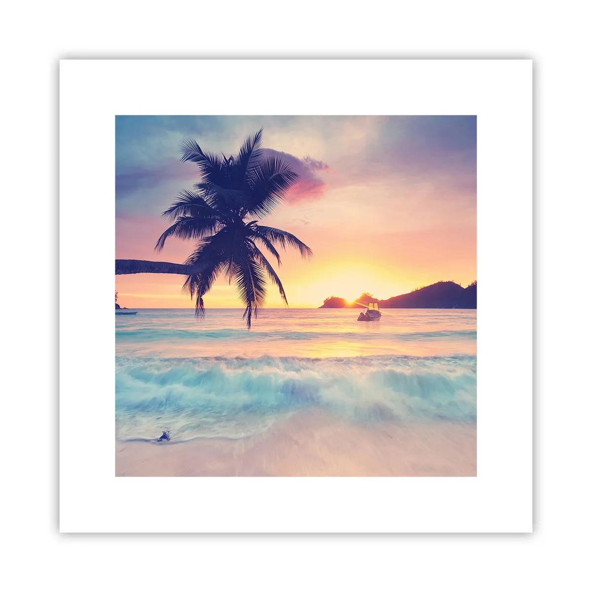 Poster - Ein Abend in der Bucht - 30x30 cm