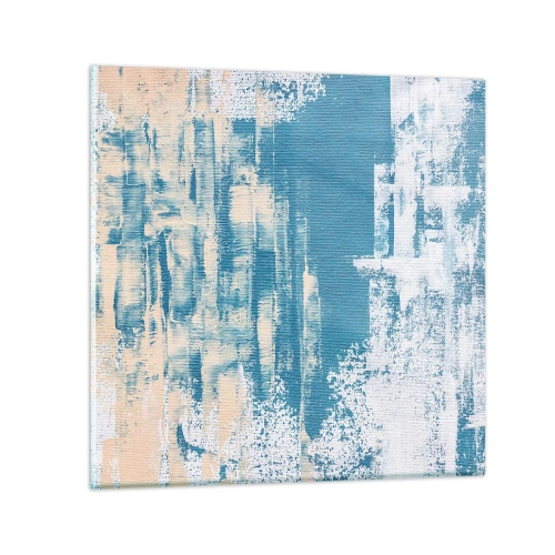 Glasbild - Bild auf glas - Durch einen Eiszapfen - 30x30 cm