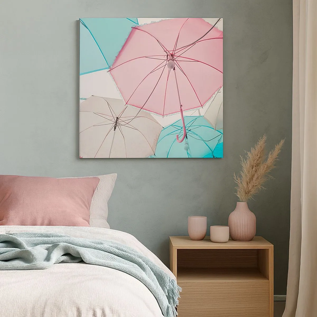 Bild auf Leinwand - Leinwandbild - Mal Sonne, mal Regen - 30x30 cm