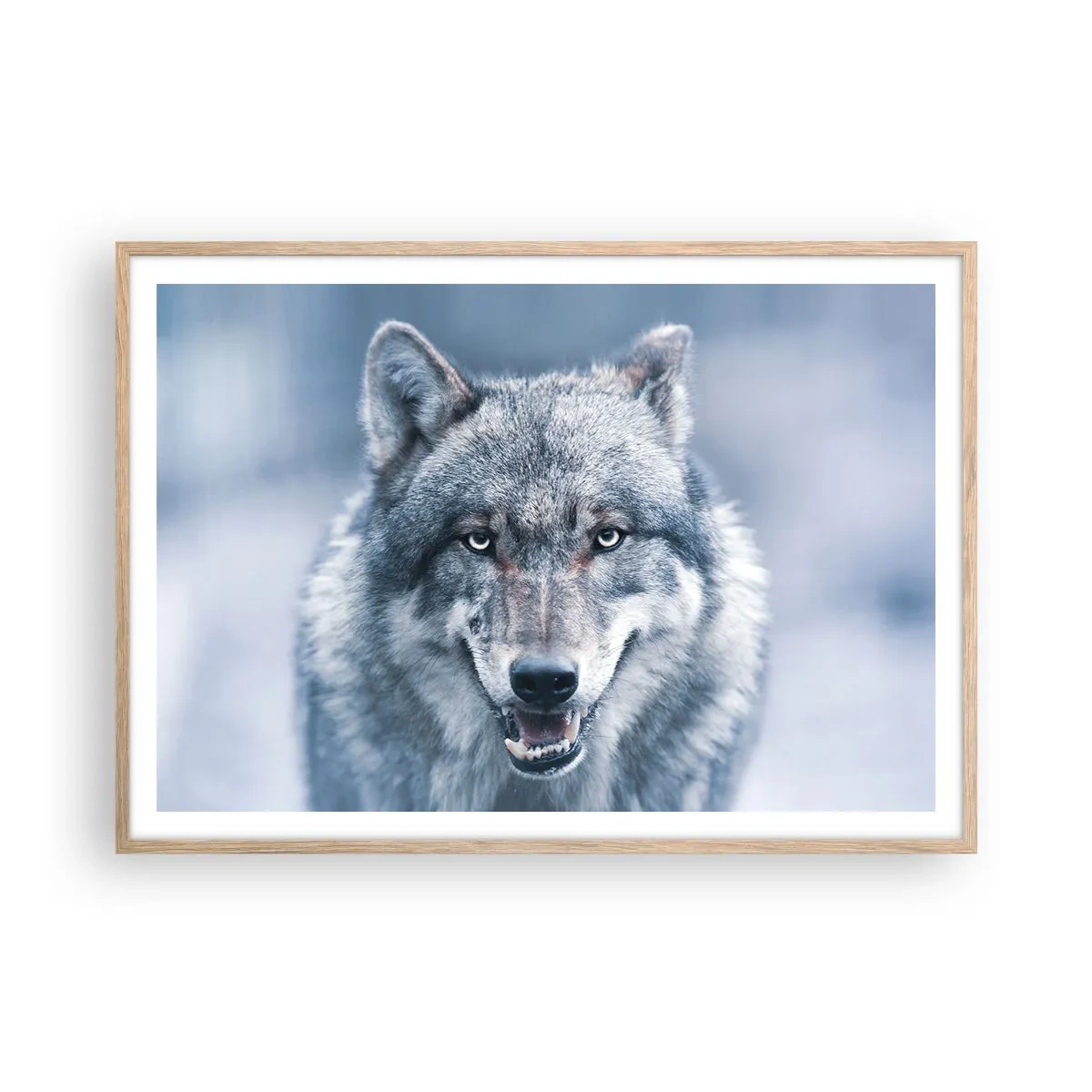 Poster in einem Rahmen aus heller Eiche - Werden Sie die Herausforderung annehmen? - 100x70 cm