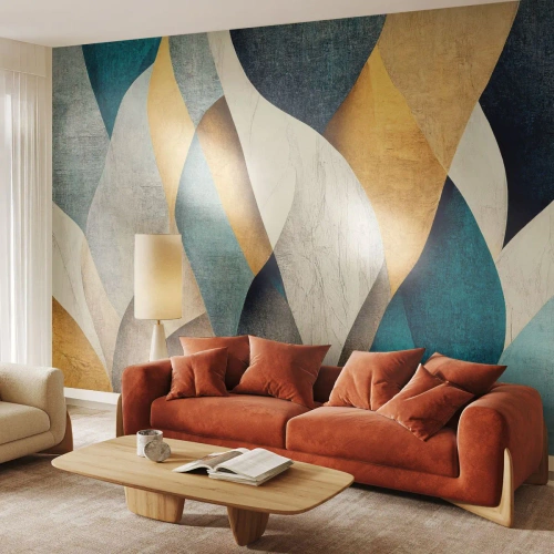 Fototapete Premium Sand - Rhythmus und Welle - Abstraktion, Stück, Abgenutzt - 300x210 cm