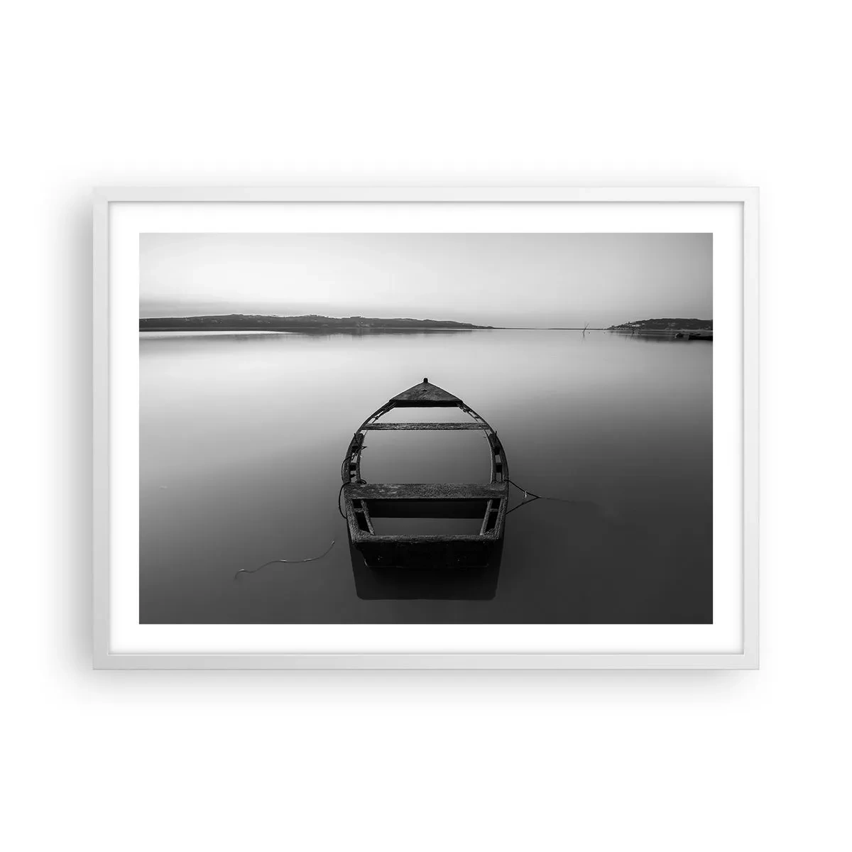Poster in einem weißen Rahmen - Sehnsucht und Melancholie - 70x50 cm