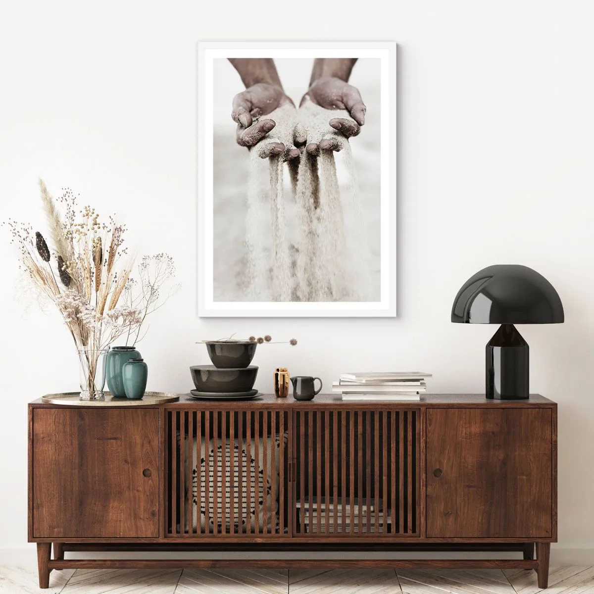 Poster in einem weißen Rahmen - Mit diesen Händen… - 30x40 cm