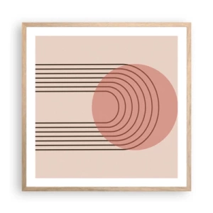 Poster in einem Rahmen aus heller Eiche - Unwiderstehliche Anziehungskraft - 60x60 cm