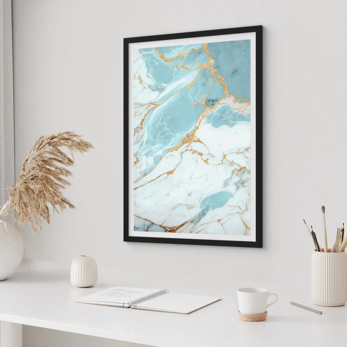 Poster in einem schwarzem Rahmen - Reichtum des Steins - 40x50 cm