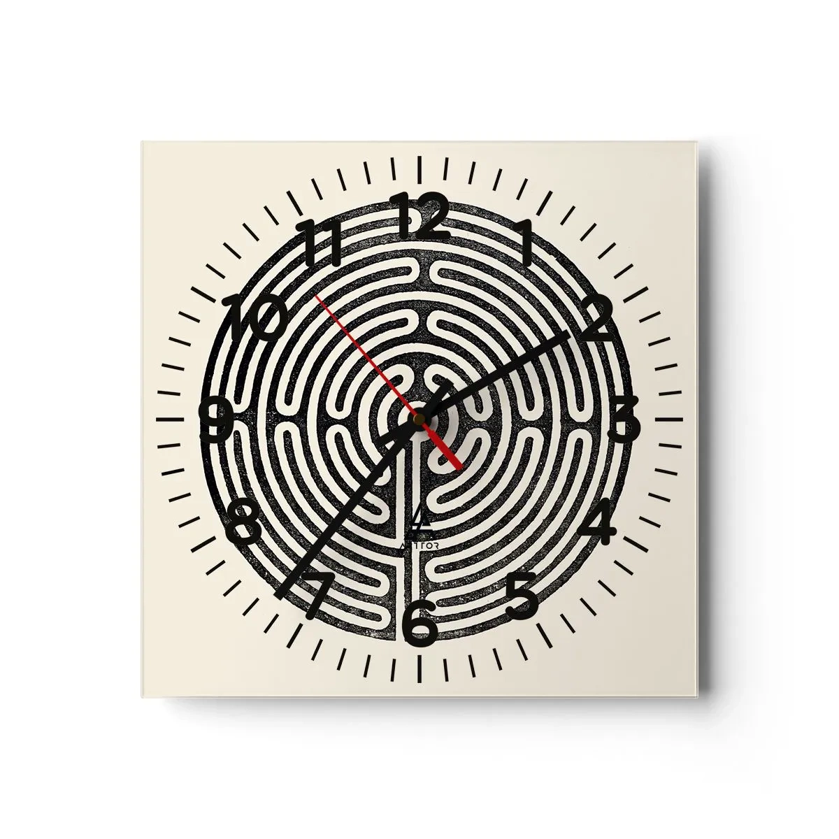 Wanduhr - Glasuhr - Geheimnisvolle Ordnung - 30x30 cm