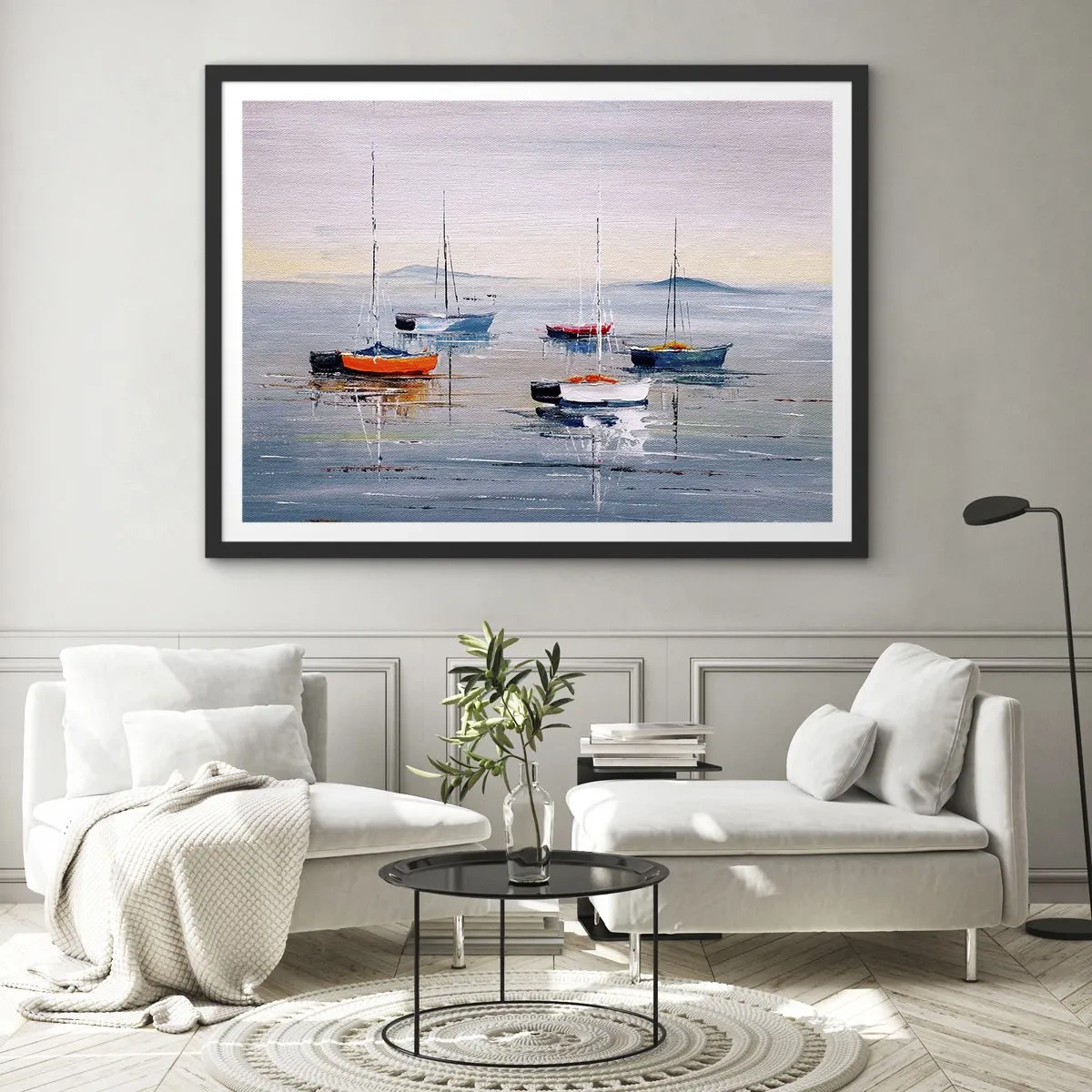 Poster in einem schwarzem Rahmen - Wohlverdiente Ruhe - 40x30 cm