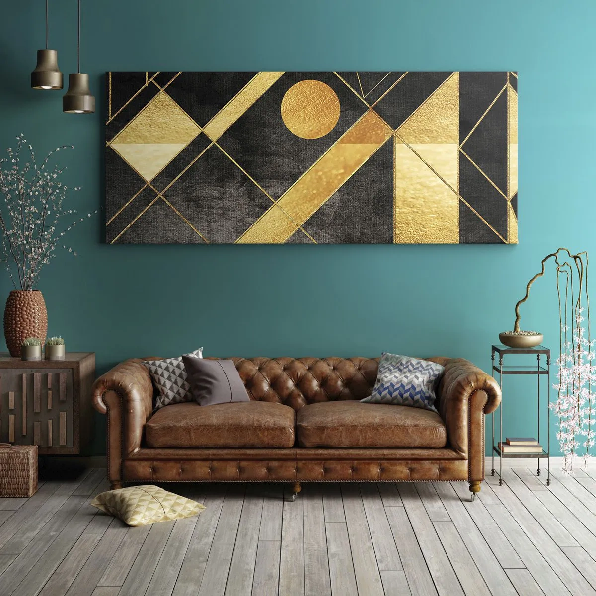 Bild auf Leinwand - Leinwandbild - Die Sonne der Wüste - 100x40 cm