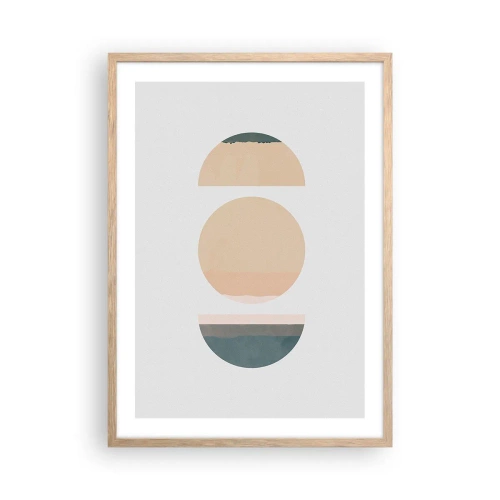 Poster in einem Rahmen aus heller Eiche - Ein Rad hinter dem anderen… - 50x70 cm