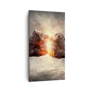 Bild auf Leinwand - Leinwandbild - Steh auf für einen Kampf - 45x80 cm