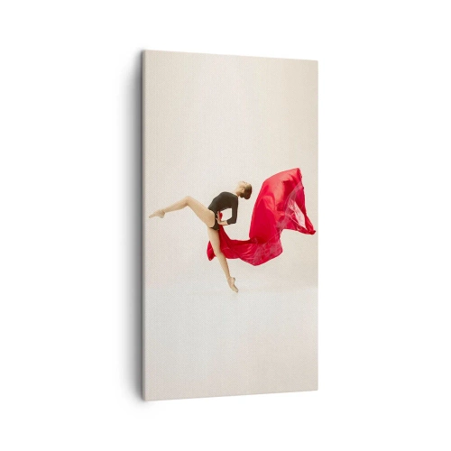 Bild auf Leinwand - Leinwandbild - Rot und Schwarz - 45x80 cm