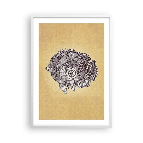 Poster in einem weißen Rahmen - Aus dem Ozean der Ornamente - 50x70 cm