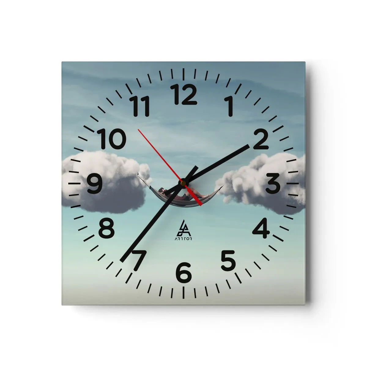 Wanduhr - Glasuhr - Die Behaglichkeit des Augenblicks - 30x30 cm