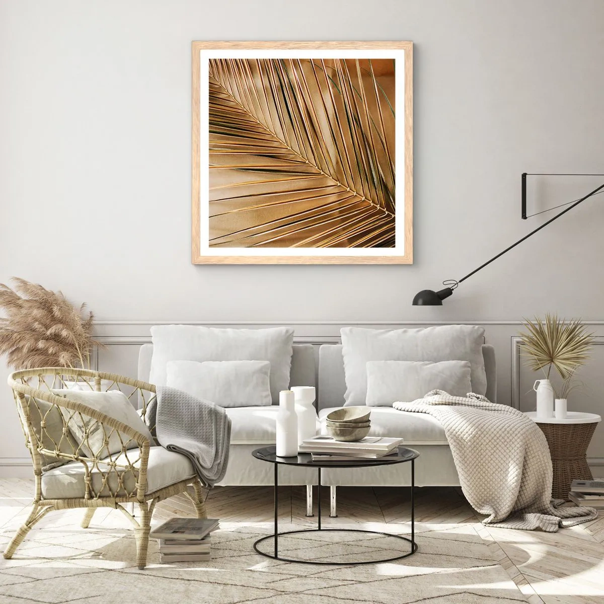 Poster in einem Rahmen aus heller Eiche - Natürliche Kolonnade - 40x40 cm