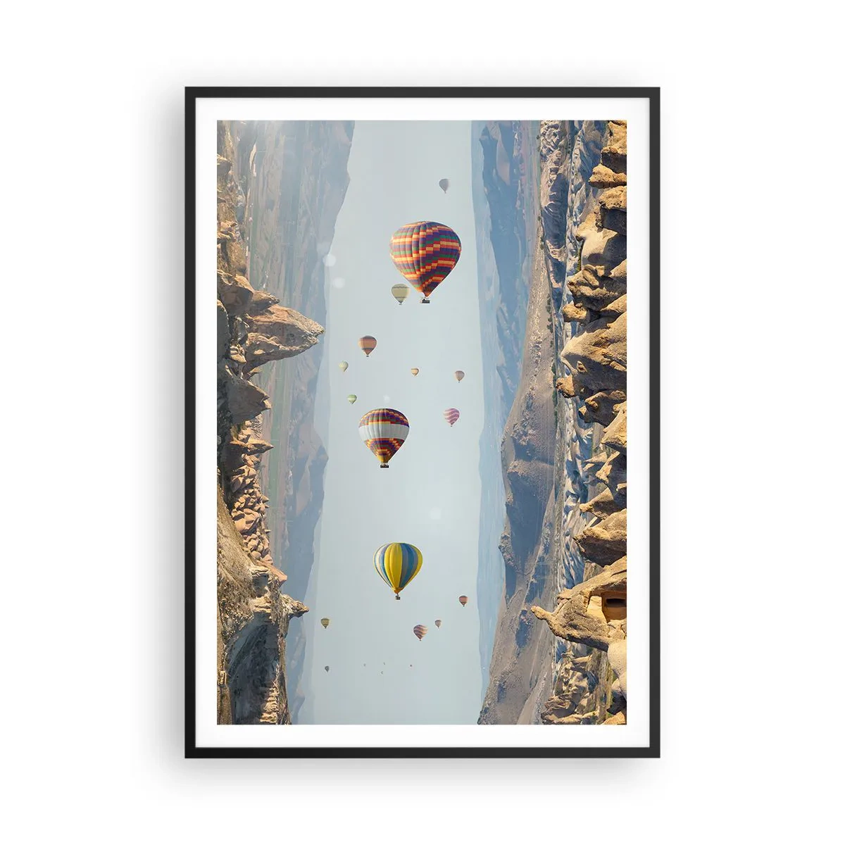 Poster in einem schwarzem Rahmen - Hier ist alles möglich - 70x100 cm