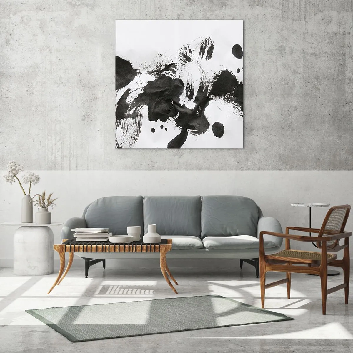 Glasbild - Bild auf glas - Obwohl das Wahnsinn ist, steckt darin eine Methode? - 40x40 cm