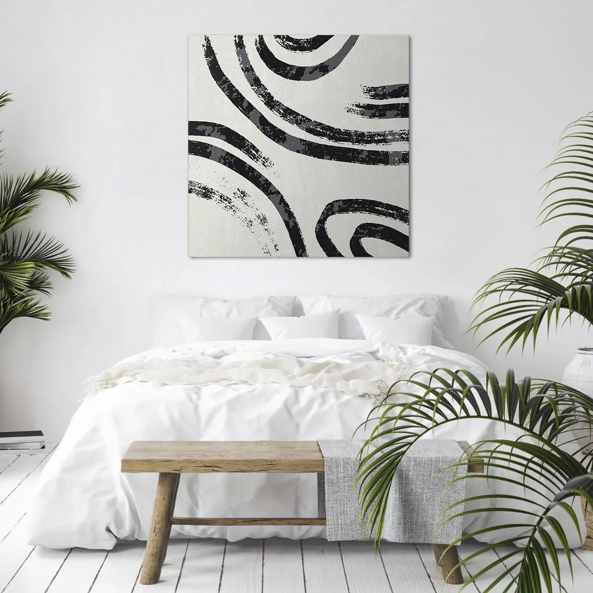 Bild auf Leinwand - Leinwandbild - Bei Hälfte angehalten - 70x70 cm