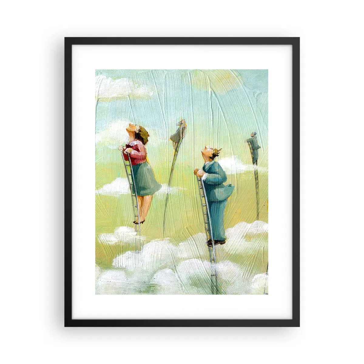 Poster in einem schwarzem Rahmen - Hinter deinem Traum - 40x50 cm