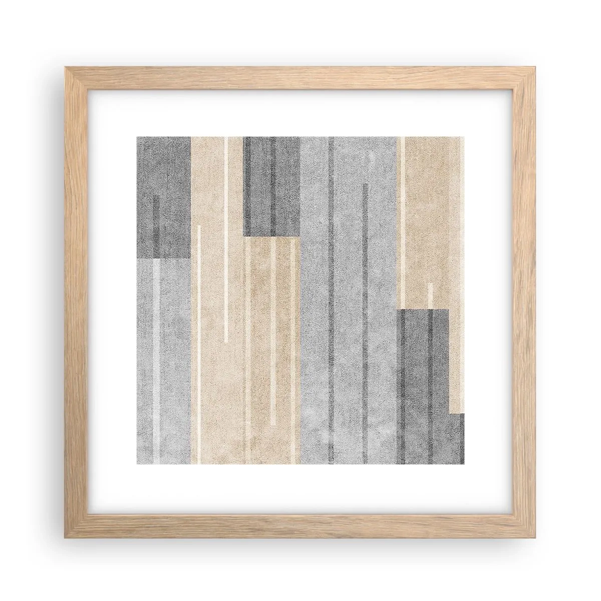Poster in einem Rahmen aus heller Eiche - Komposition: Vertikal halten - 30x30 cm