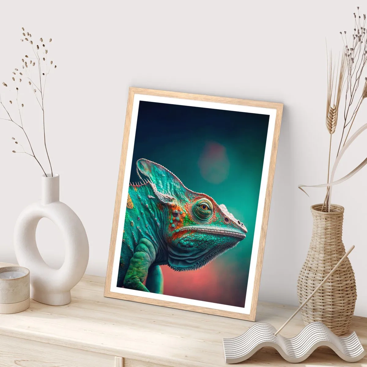 Poster in einem Rahmen aus heller Eiche - Siehst du mich? Nicht gut… - 70x100 cm