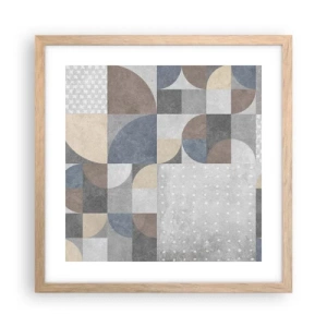 Poster in einem Rahmen aus heller Eiche - Keramische Fantasie - 40x40 cm