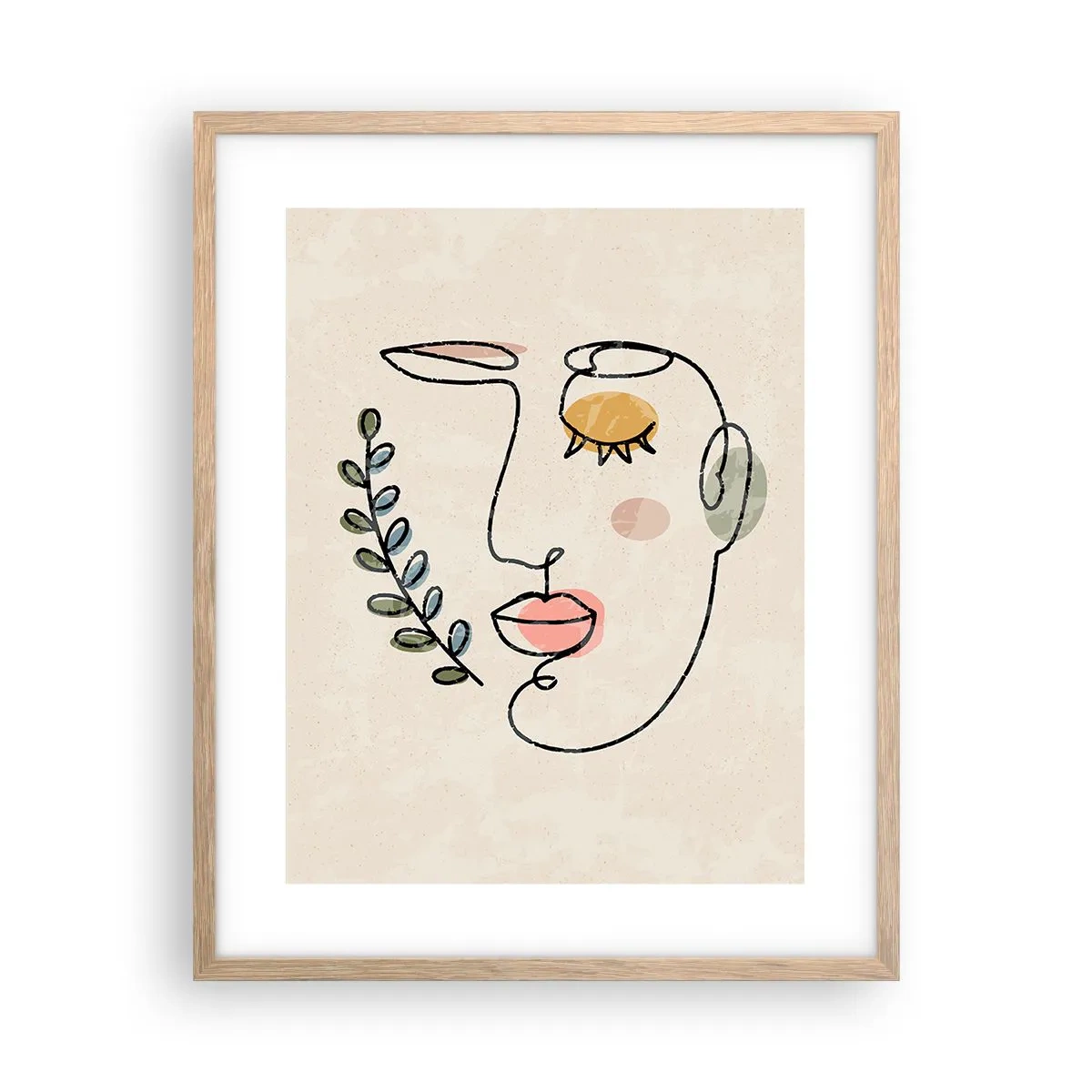 Poster in einem Rahmen aus heller Eiche - Frieden ist gefunden - 40x50 cm