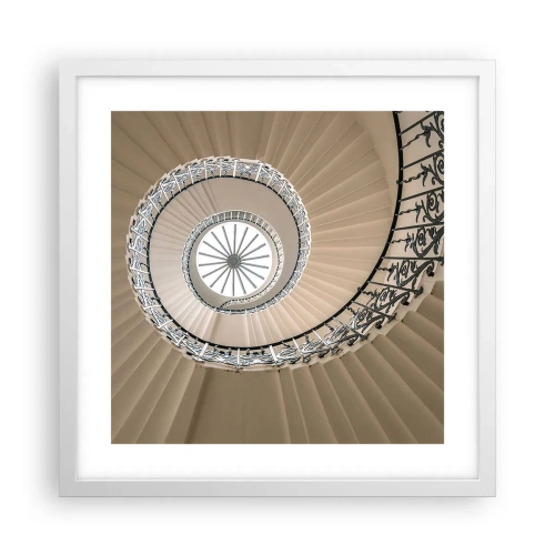 Poster in einem weißen Rahmen - Im Inneren der Muschel - 40x40 cm