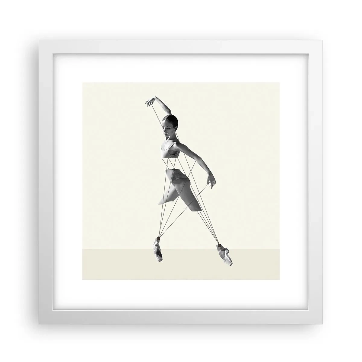 Poster in einem weißen Rahmen - Im Theater der Welt - 30x30 cm