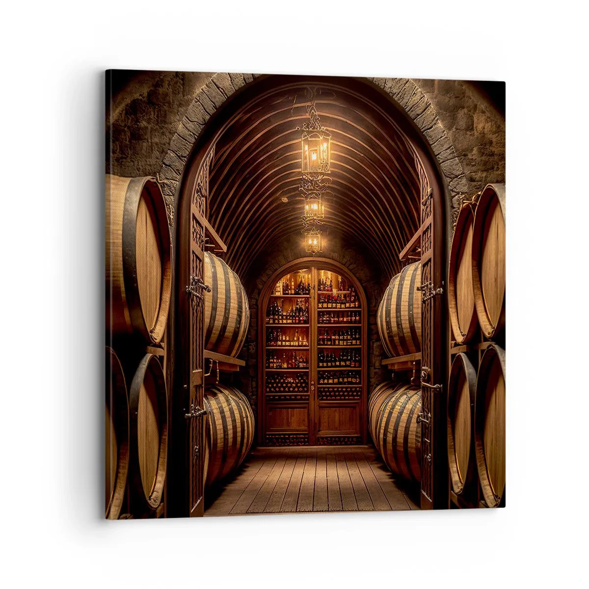 Bild auf Leinwand - Leinwandbild - Stimmungsvoller Keller - 70x70 cm