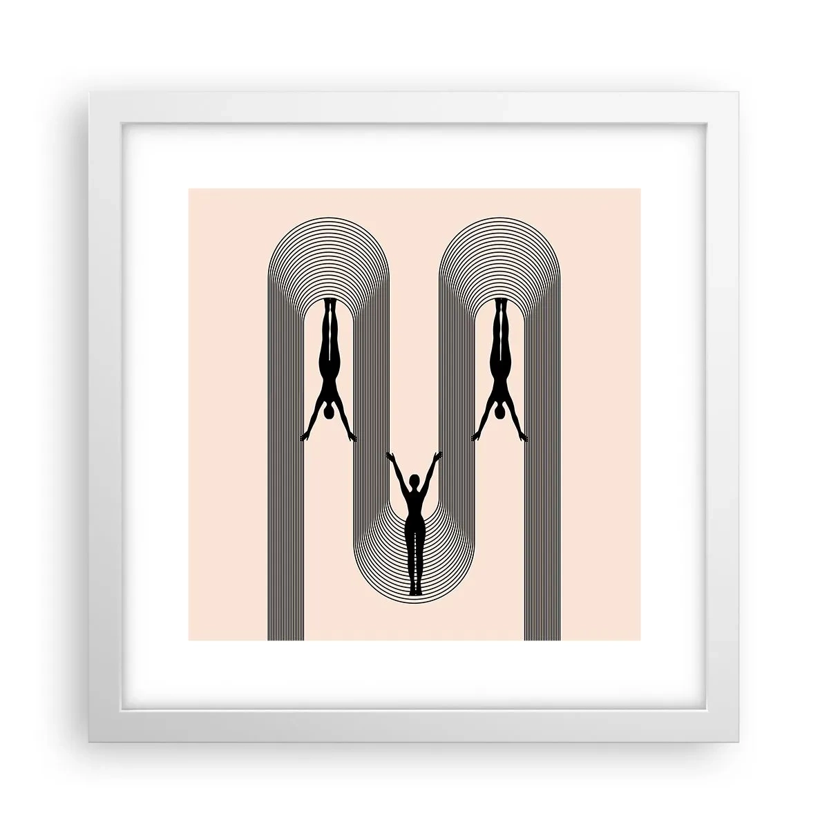 Poster in einem weißen Rahmen - Verkehrt herum - 30x30 cm