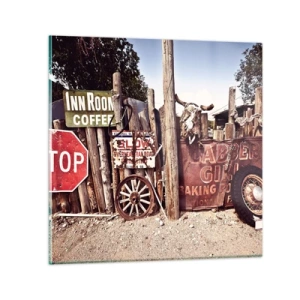 Glasbild - Bild auf glas - Und die Zeit ist stehen geblieben - 30x30 cm