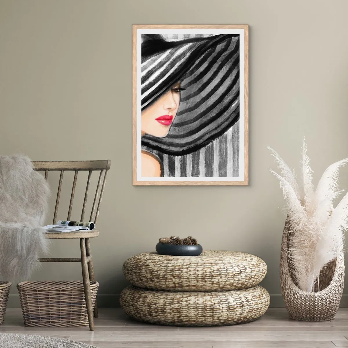 Poster in einem Rahmen aus heller Eiche - Wo soll ich dich finden? - 61x91 cm