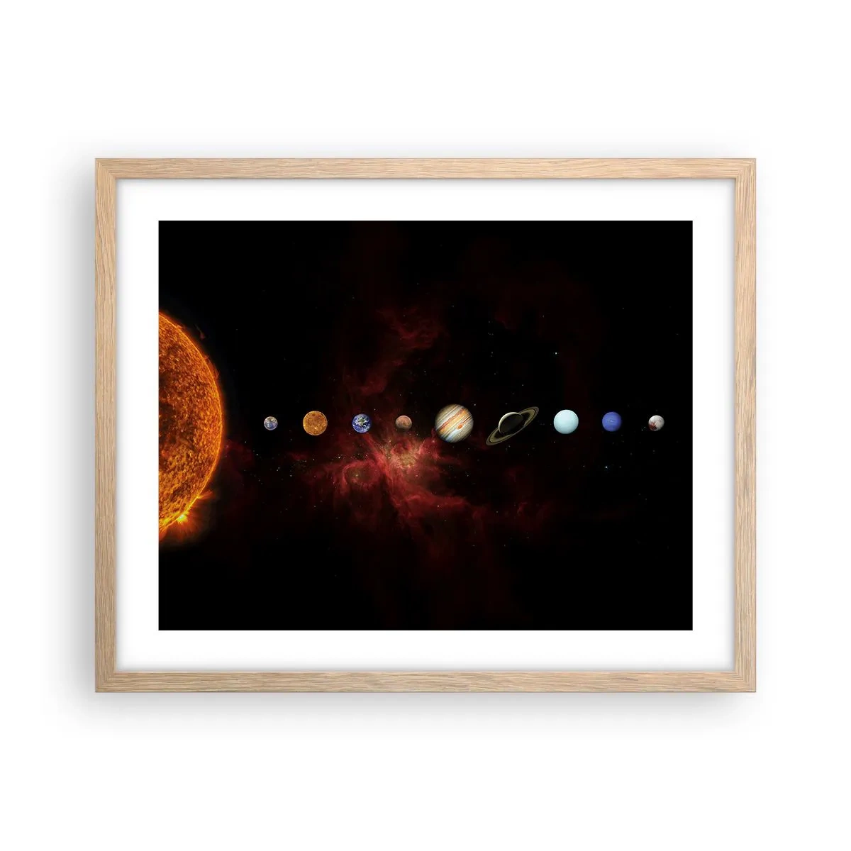 Poster in einem Rahmen aus heller Eiche - Unsere Nachbarschaft - 50x40 cm