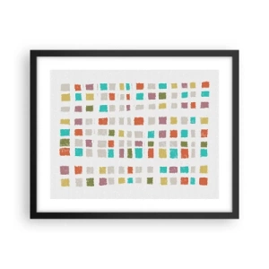 Poster in einem schwarzem Rahmen - Unbekanntes Spiel - 50x40 cm