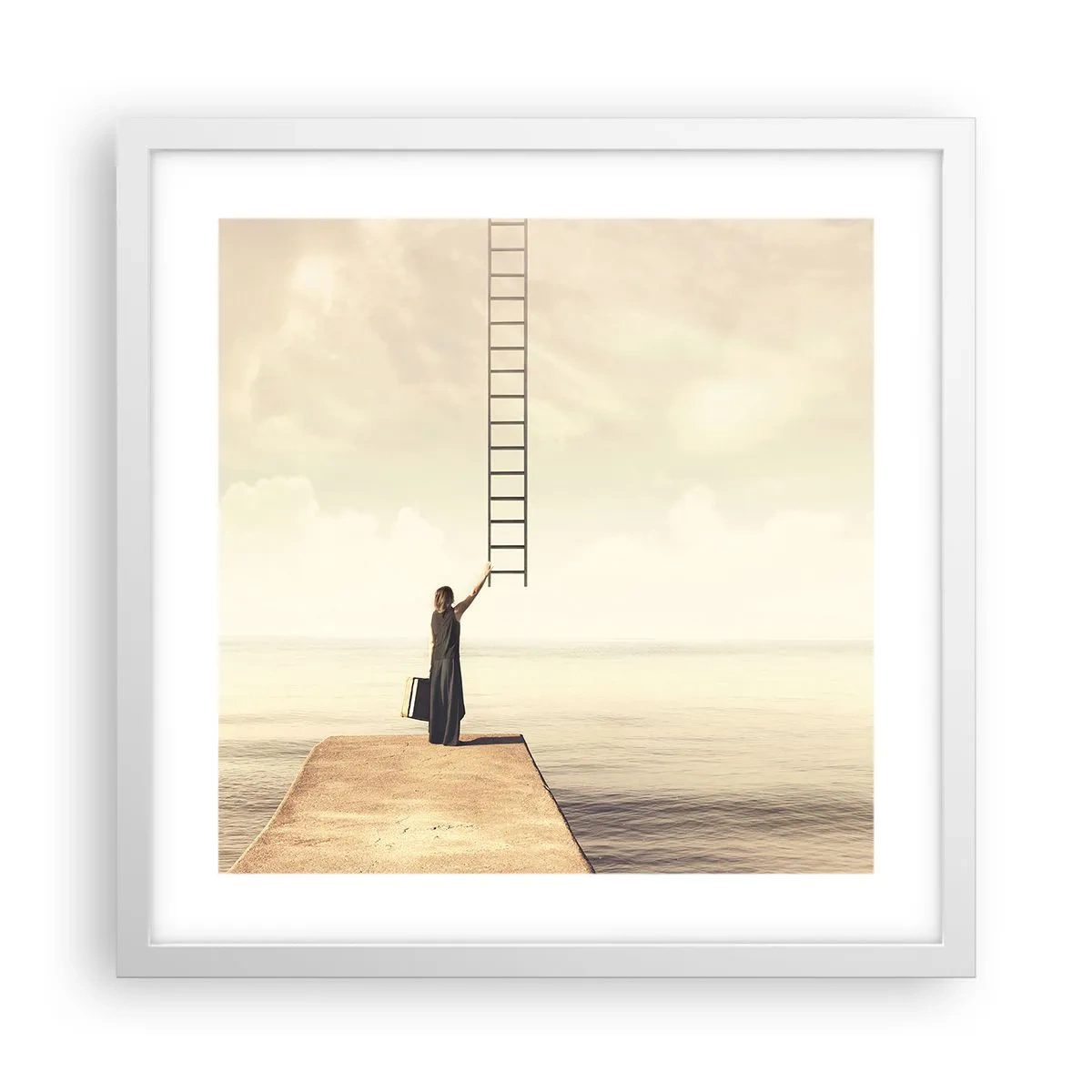 Poster in einem weißen Rahmen - Eine magische Reise - 40x40 cm