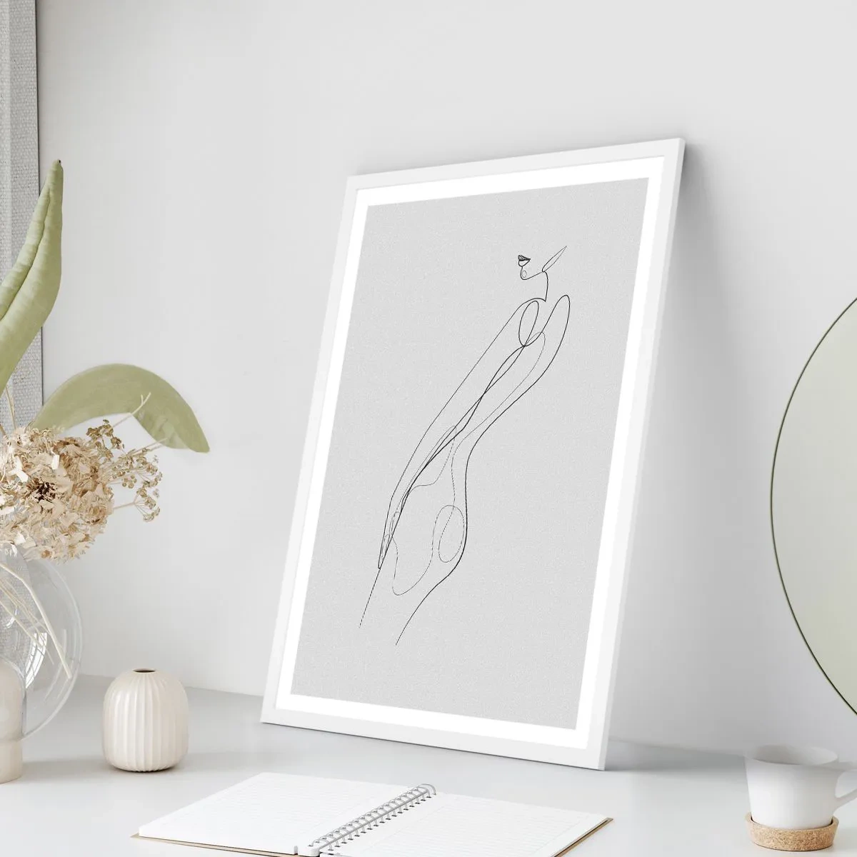 Poster in einem weißen Rahmen - Bloß ein Versprechen - 30x40 cm