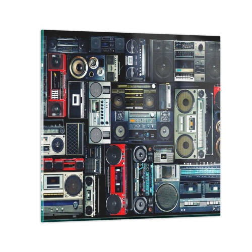 Glasbild - Bild auf glas - Sehnsucht nach den 1980er Jahren - 30x30 cm