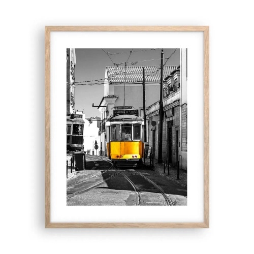 Poster in einem Rahmen aus heller Eiche - Der Geist von Lissabon - 40x50 cm